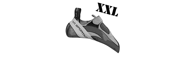 Große Kletterschuhe