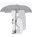 Euroschirm - Regenschirm Swing handsfree rot