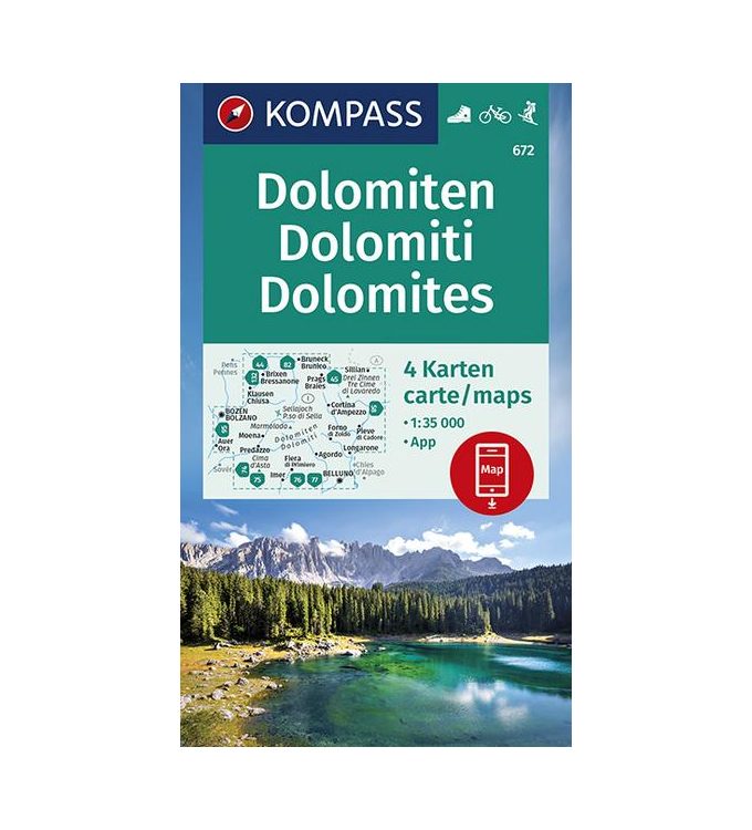 Kompass - Kartenset Dolomiten (4 Karten)