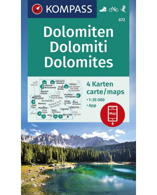 Kompass Set of 4 maps Dolomites