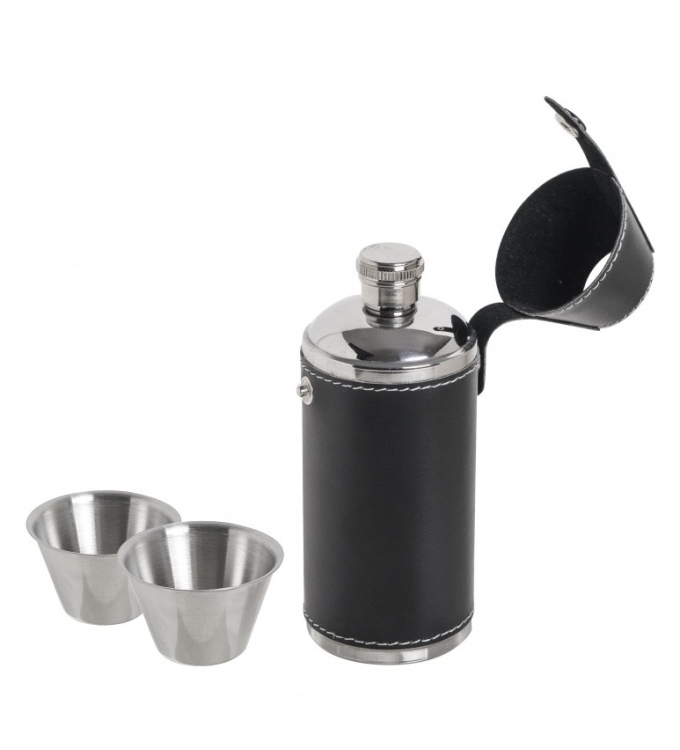 Relags- Jagdflasche mit 2 Bechern