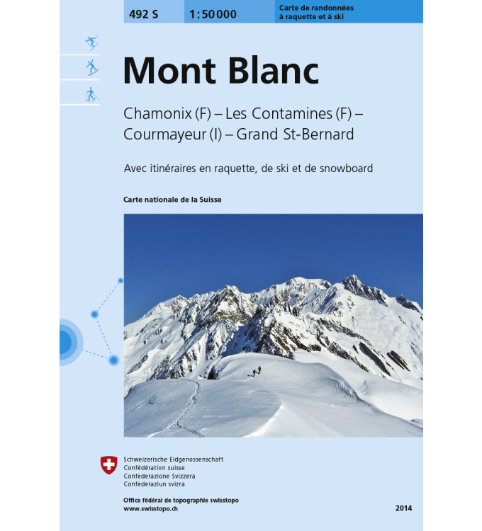 Schweizer Landeskarten - Blatt 492 S Mont Blanc