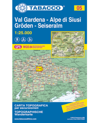 Tabacco Wanderkarten - Blatt 05 Val Gardena - Alpe di Siusi