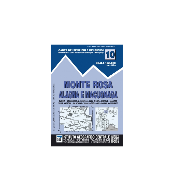 IGC Wanderkarten - Blatt 10 Monte Rosa Alagna e Macugnaga