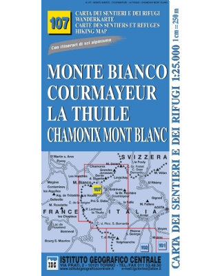 IGC Wanderkarten - Blatt 107 Monte Bianco Courmayeur La Thuile