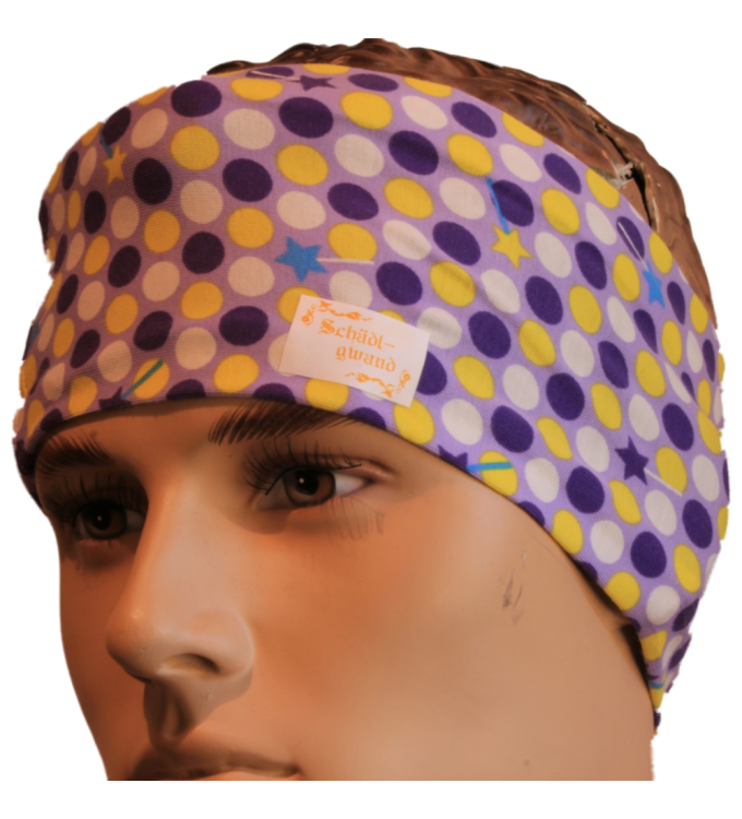 Schädlgwand - Stirnband Purple Dots