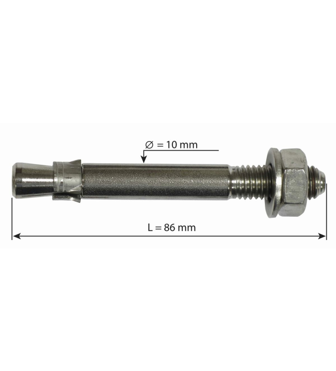 Raumer - Hang Fix Inox Expressanker 10x86mm