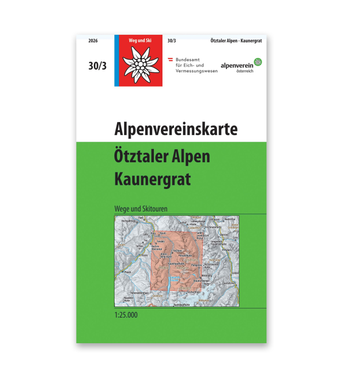 DAV - Blatt 30/3 Ötztaler Alpen, Kaunergrat