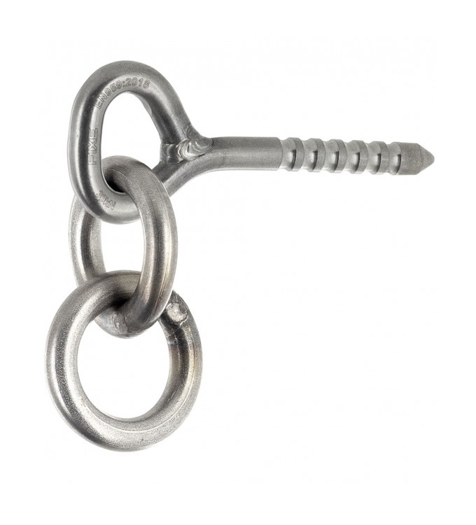 Fixe Climbing - C-Umlenker aus Edelstahl 316L mit Klebehaken 90mm