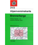 DAV - Blatt 31/3 Stubaier Alpen, Brennerberge 1:50.000