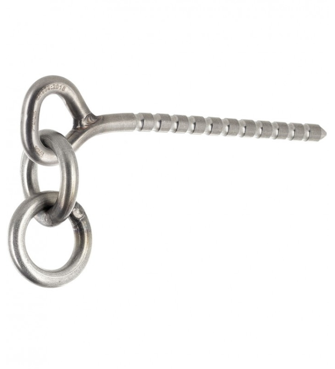 Fixe Climbing - C-Umlenker aus Edelstahl 316L mit Klebehaken 160mm