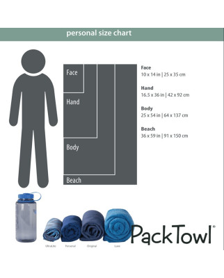 Packtowl - Luxe Handtuch midnight 91 x 150cm (Beach)
