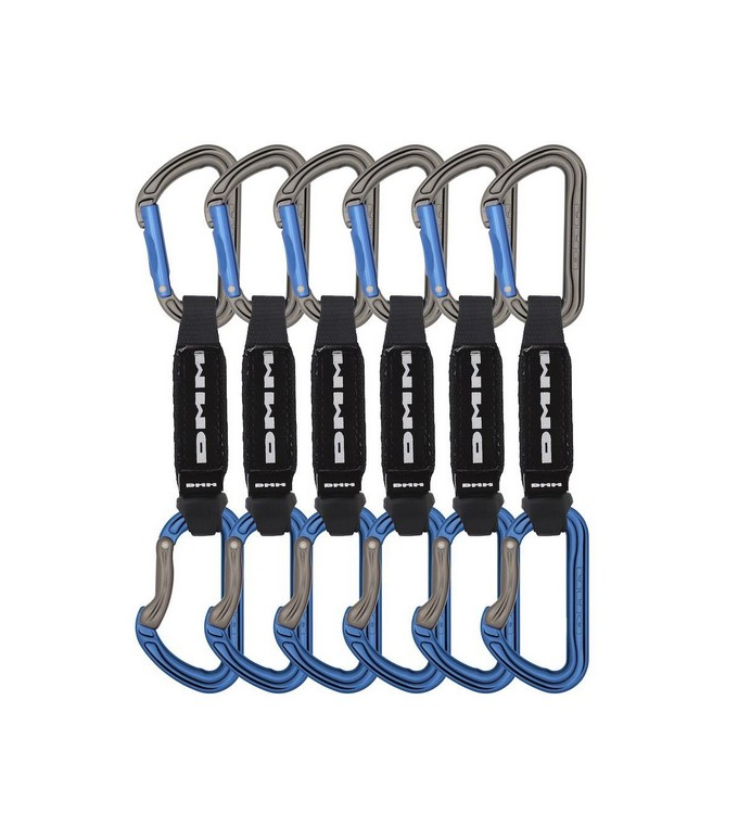 DMM - Shadow Quickdraw titanium/blue 12cm 6er Pack
