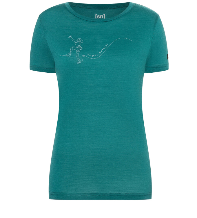 Super.Natural - W Climbing Line Tee deep jungle