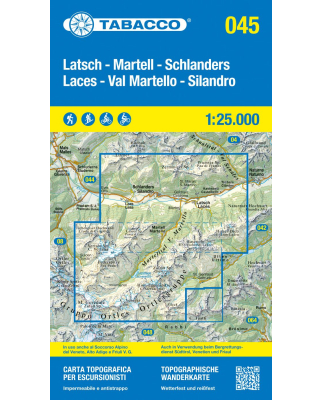 Tabacco Wanderkarten - Blatt 045 Latsch - Martell -...