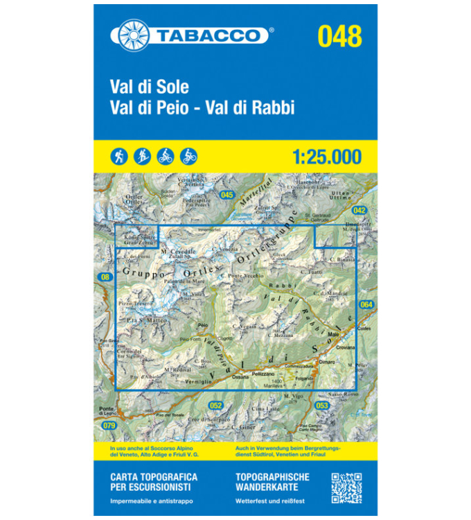 Tabacco Wanderkarten - Blatt 048 Val di Sole - Val di Peio - Val di Rabbi