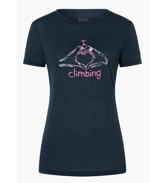 Super.Natural - W I love climbing Tee blueberry