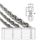 Standplatzkette Edelstahl V4A  7mm rundgliedrig