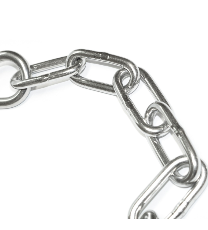 Standplatzkette Edelstahl V4A  8mm langgliedrig