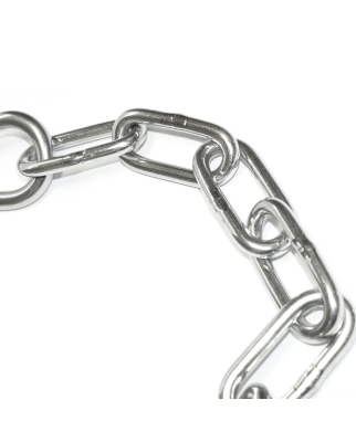 Standplatzkette Edelstahl V4A  8mm langgliedrig
