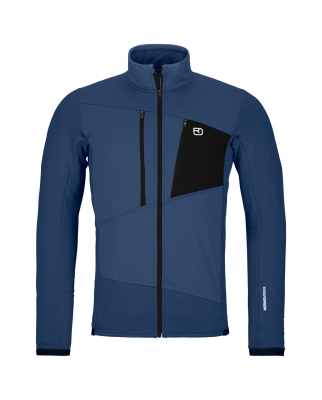 Ortovox - Fleece Grid Jacket blue nunatak