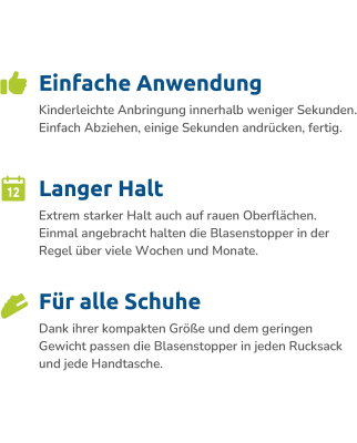 Blasenstopper - 2 Stopper für die Ferse