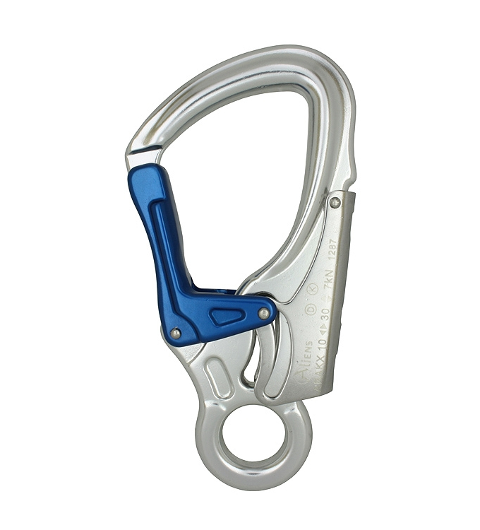 Aliens - Klettersteigkarabiner Aluminium Blue
