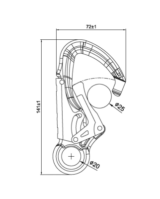 Aliens - Klettersteigkarabiner Aluminium Blue
