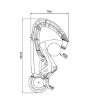 Aliens - Klettersteigkarabiner Aluminium Blue